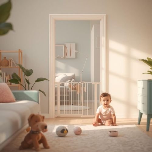 Baby gate for a doorway